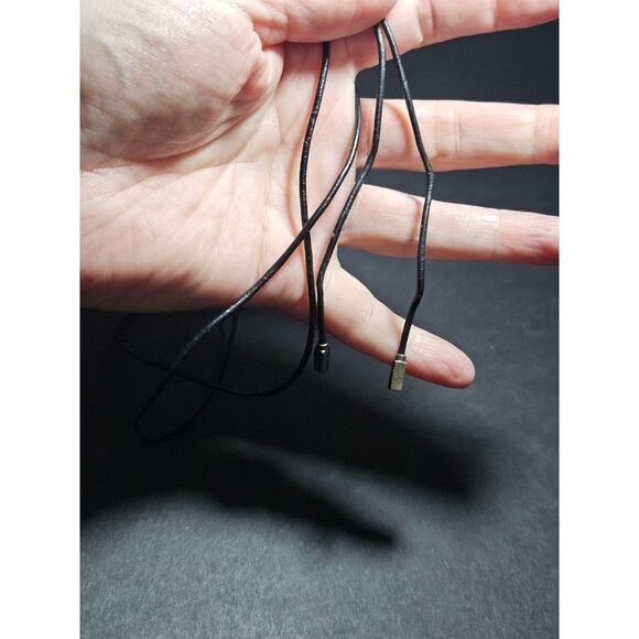 Pandora Sterling Silver Black Cord Necklace Lariat Style 40" - Picture 1 of 10